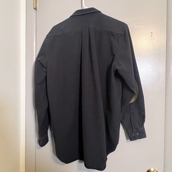 L.L. Bean Men's Shooting Button Down Shirt With Elbow Pads Navy Size L-Tall - Picture 3 of 3